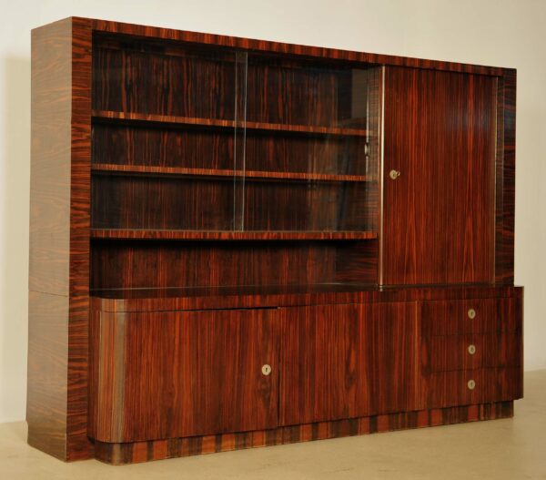 Bauhaus Bücherschrank aus Macassar