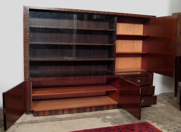 Bauhaus Bücherschrank aus Macassar