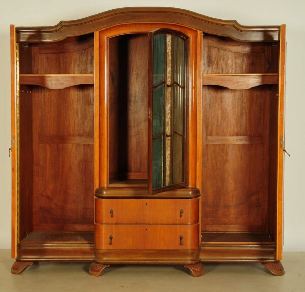 Jugendstil Kleiderschrank aus Kirschholz