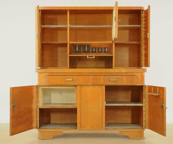 Art Deco Küchenschrank aus Eschenholz