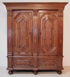 Original Barock Dielenschrank aus Eiche