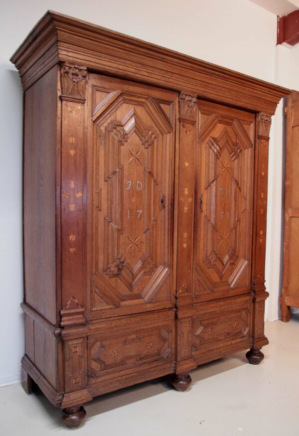 Original Barock Dielenschrank aus Eiche