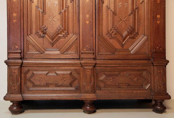 Original Barock Dielenschrank aus Eiche